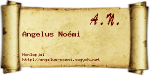 Angelus Noémi névjegykártya